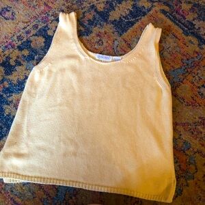 Cotton Knit tank- soft yellow